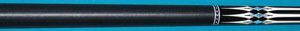 Exceed cue with inlays. Ebony, turquoise, fancy rings, Wavy joint Shaft: One Ex Pro shaft